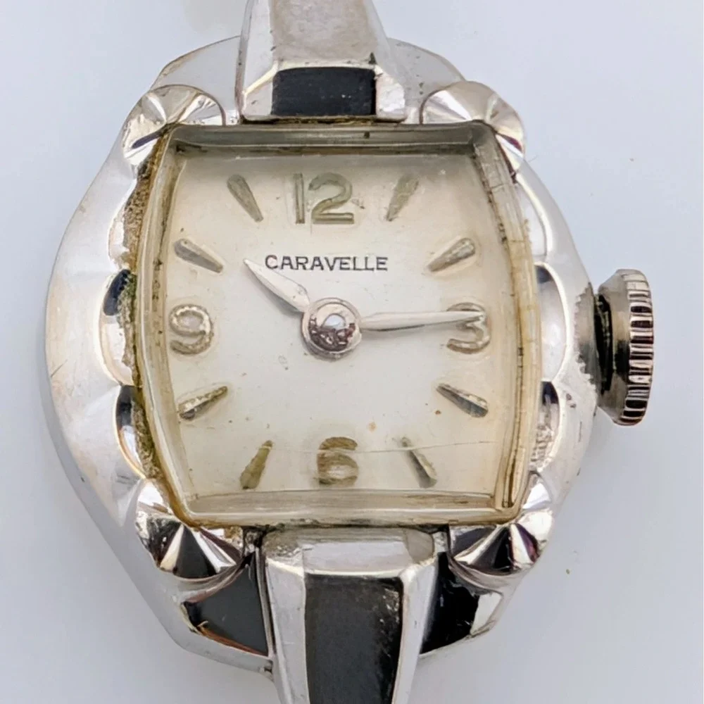 1963 Caravelle by Bulova M3 Ladies Vintage Manual Wind Watch Expansion Band Runs